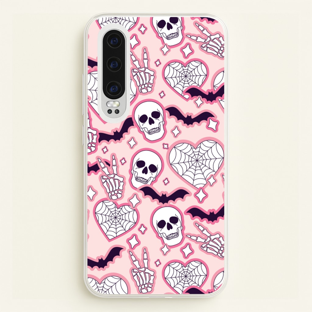 Cute Halloween Stickers Pattern Huawei P30 Case
