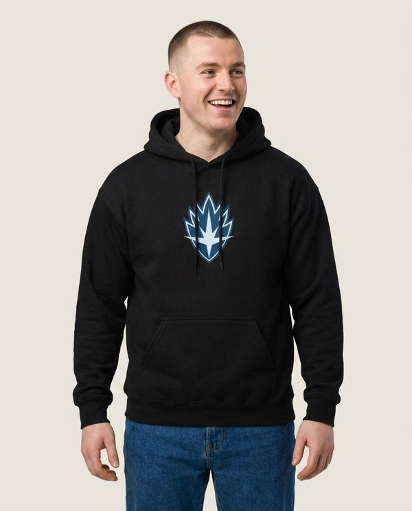 Symbol - GOTG Hoodie — Black Front, worn