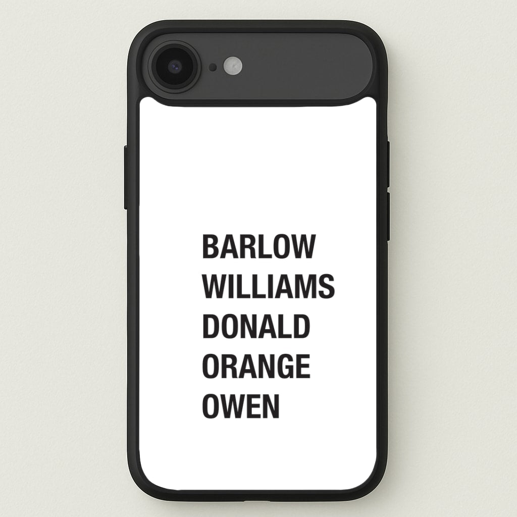 Take Band Members Names iPhone 17 Air Case