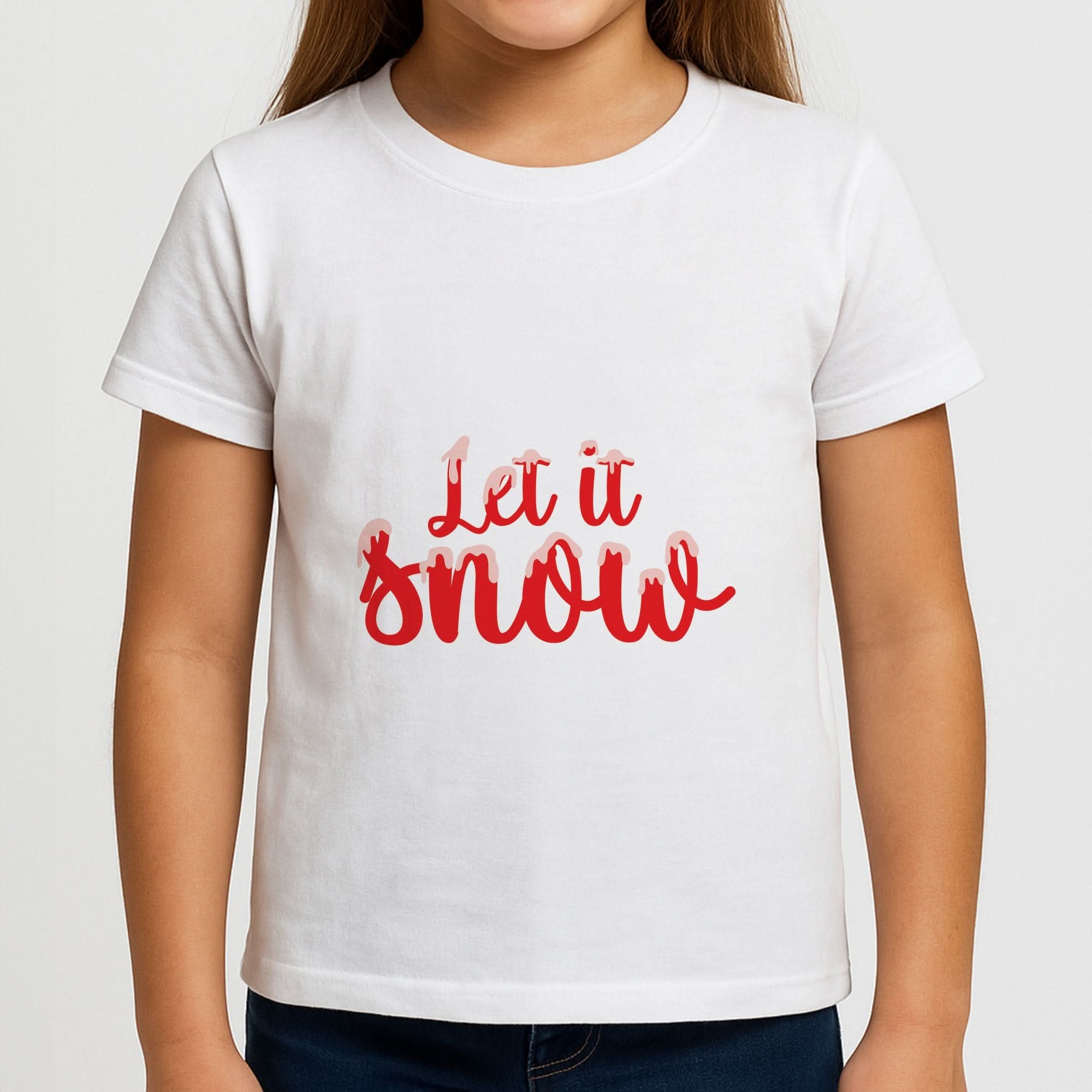 Let It Snow Snowflakes Girls T-Shirt