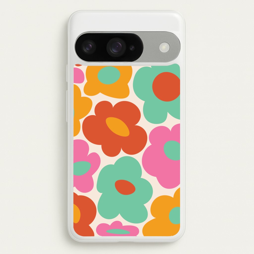 Abstract Trippy Retro Flowers Google Pixel 10 / 10 Pro Case