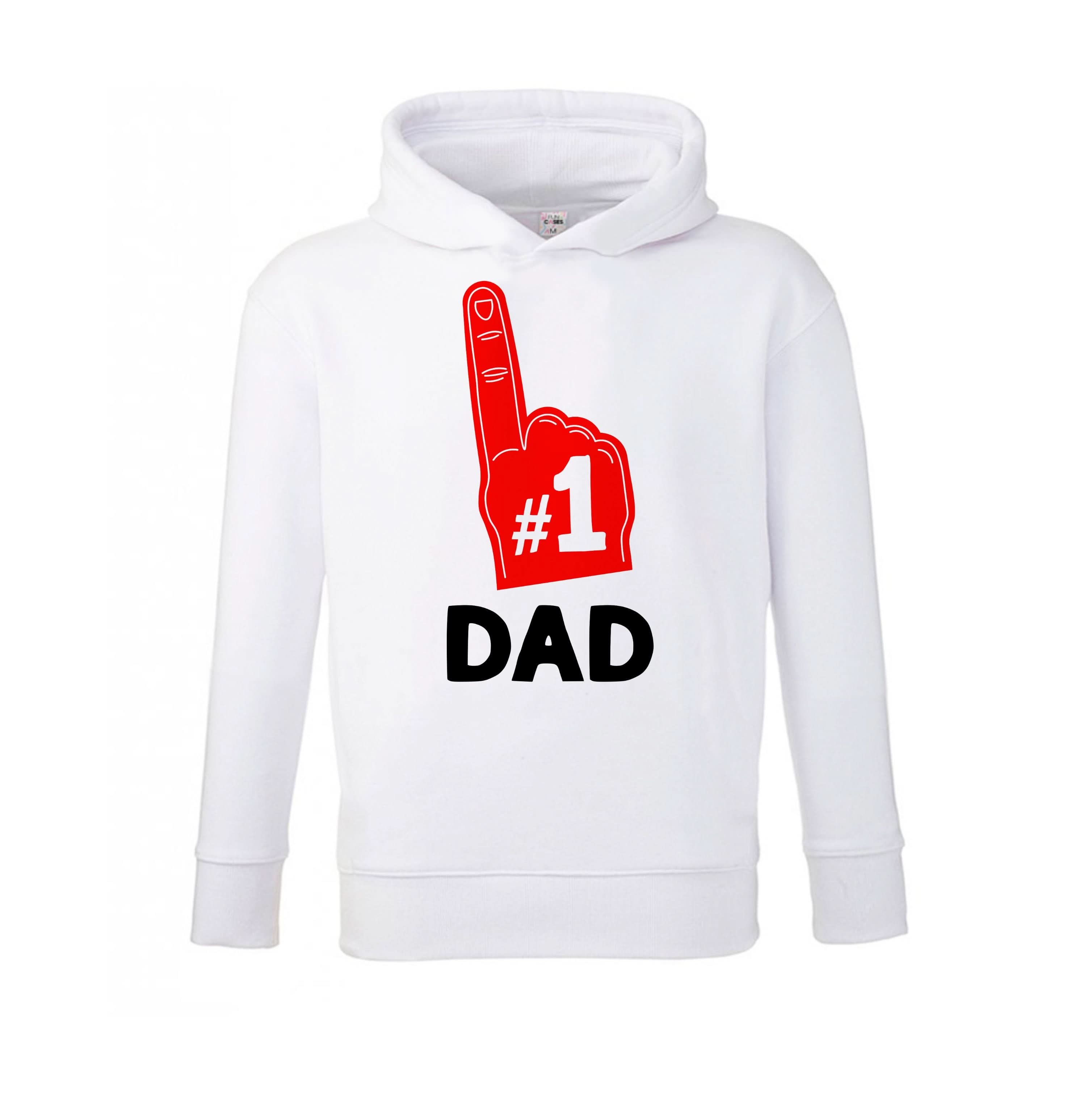 #1 Dad Foam Finger Kids Hoodie