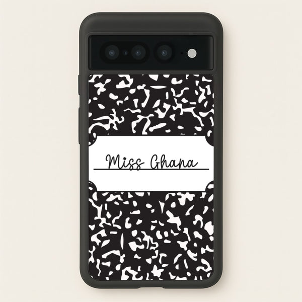 Personalised School Notebook Google Pixel 7 Pro Case