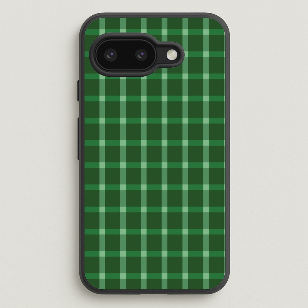 Dark Green Tartan Christmas Pattern Google Pixel 9a Case