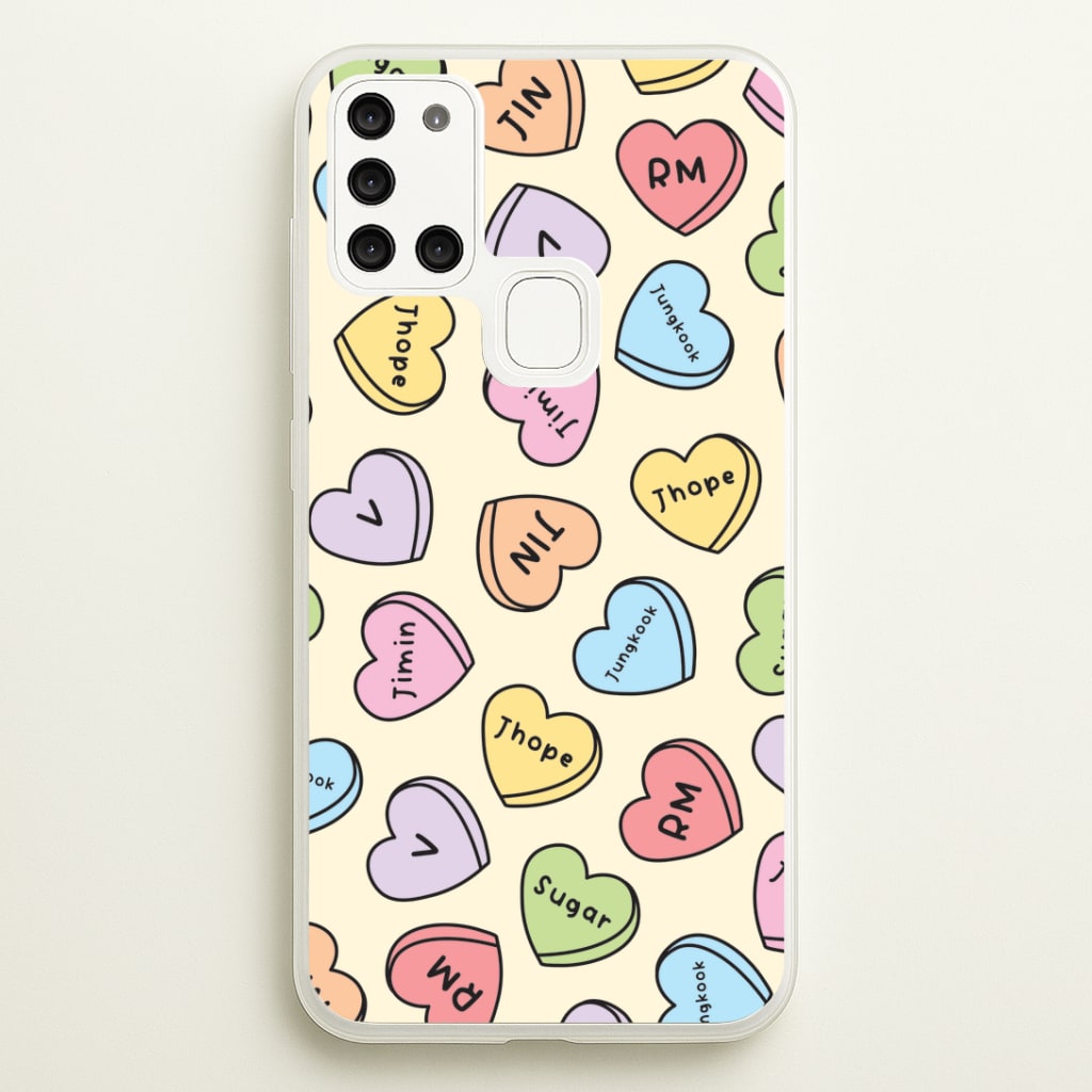 K-Pop Band Members Love Hearts Pattern Galaxy A21s Case