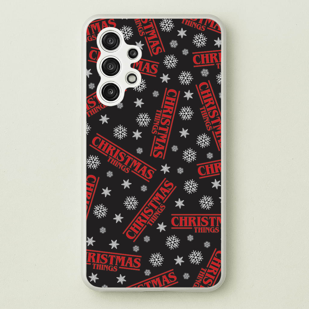 Christmas Things Snowflake Pattern Galaxy A13 Case
