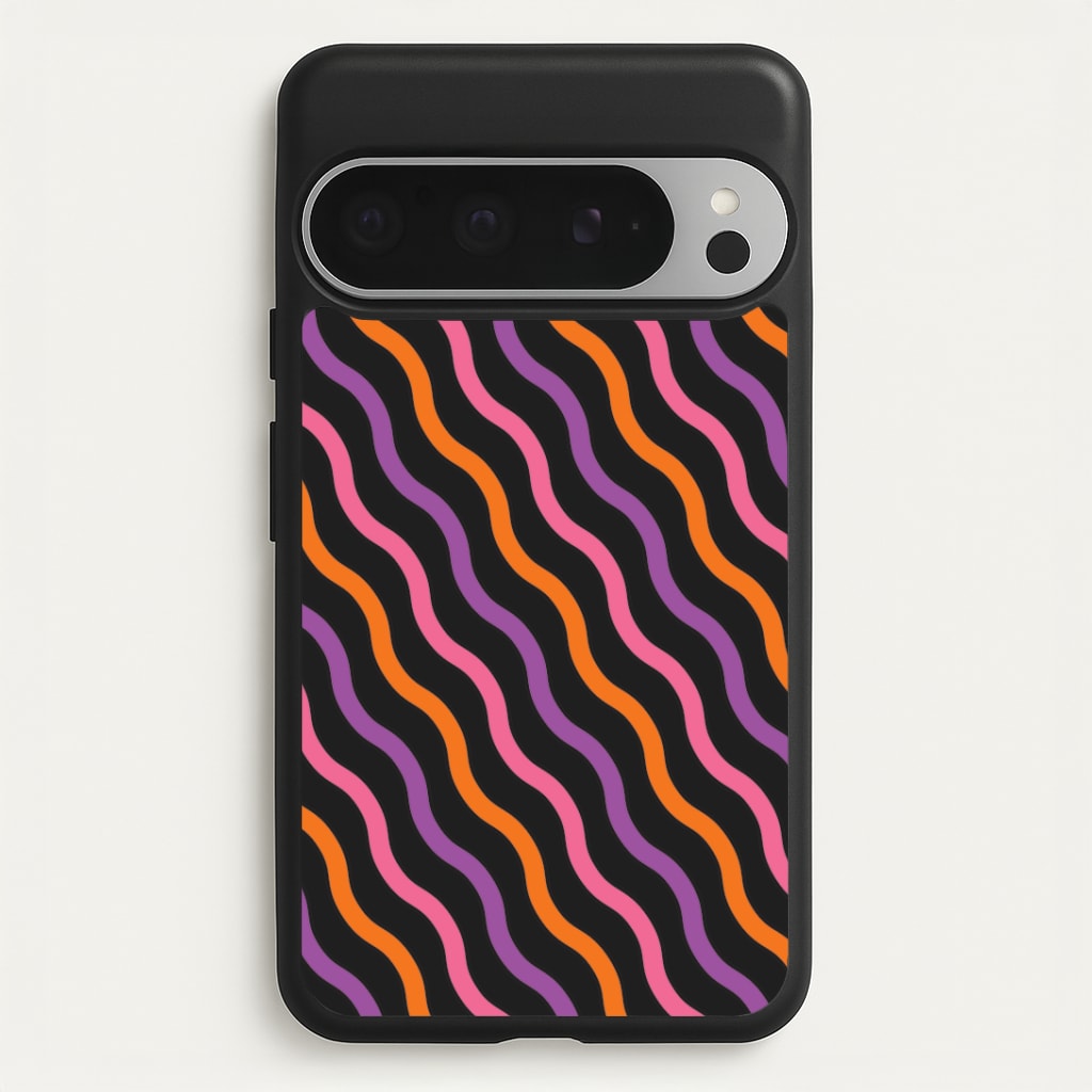 Wavy Abstract Halloween Pattern Google Pixel 9 Pro XL Case