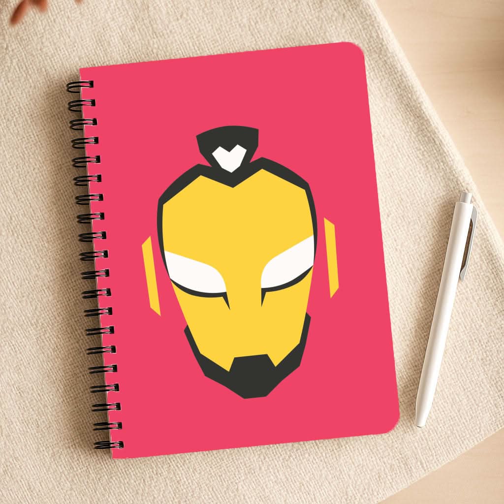 Metal Heart Hero Face Notepad