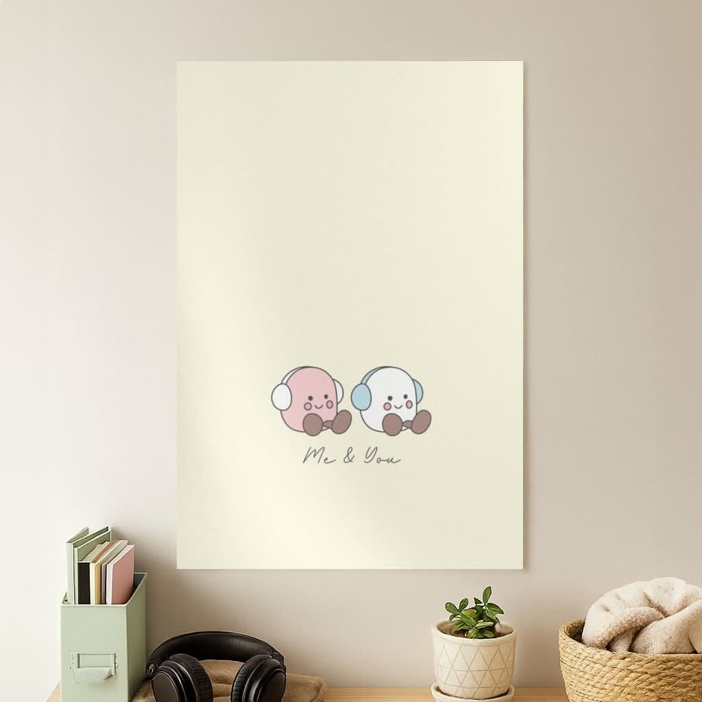 Cute Christmas Marshmellow Plushies Poster