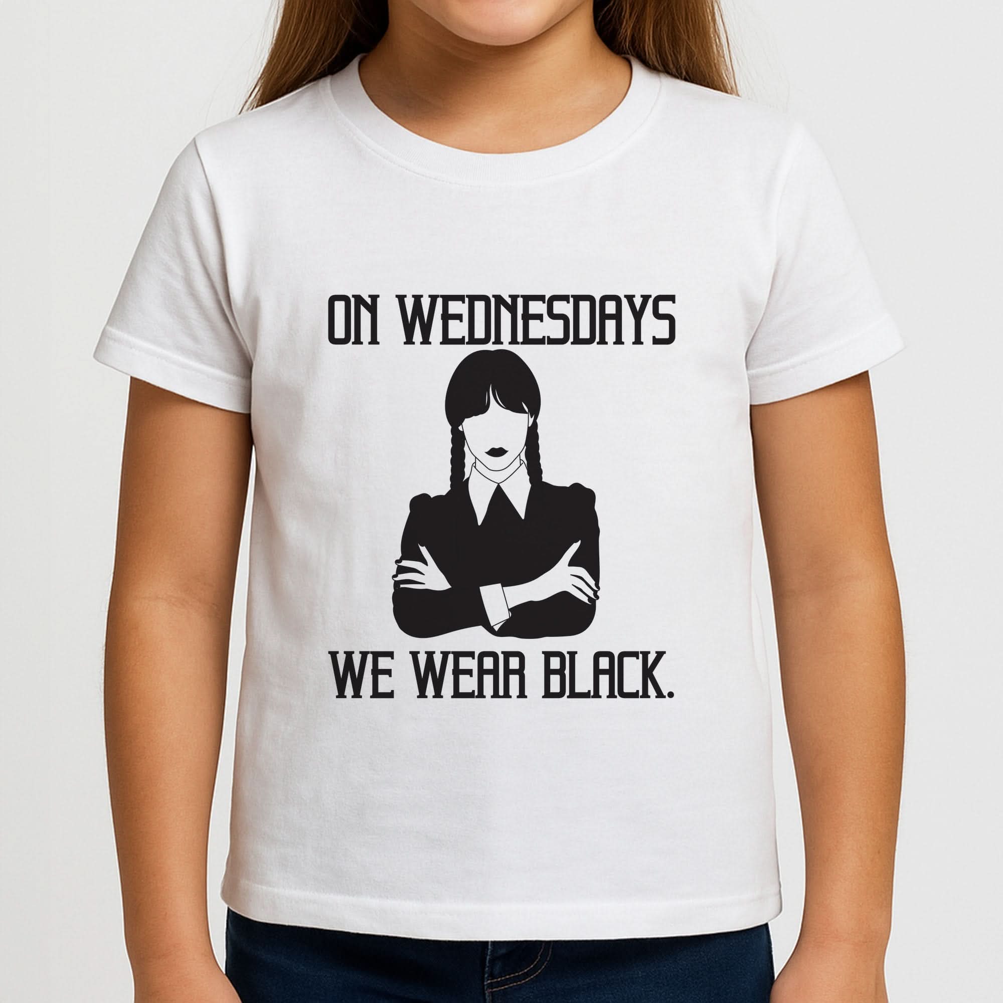 On Wednesdays We Wear Black Girls T-Shirt
