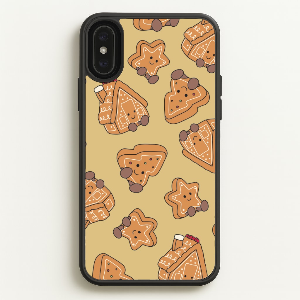 Gingerbread Plushies Pattern iPhone XS Max Case