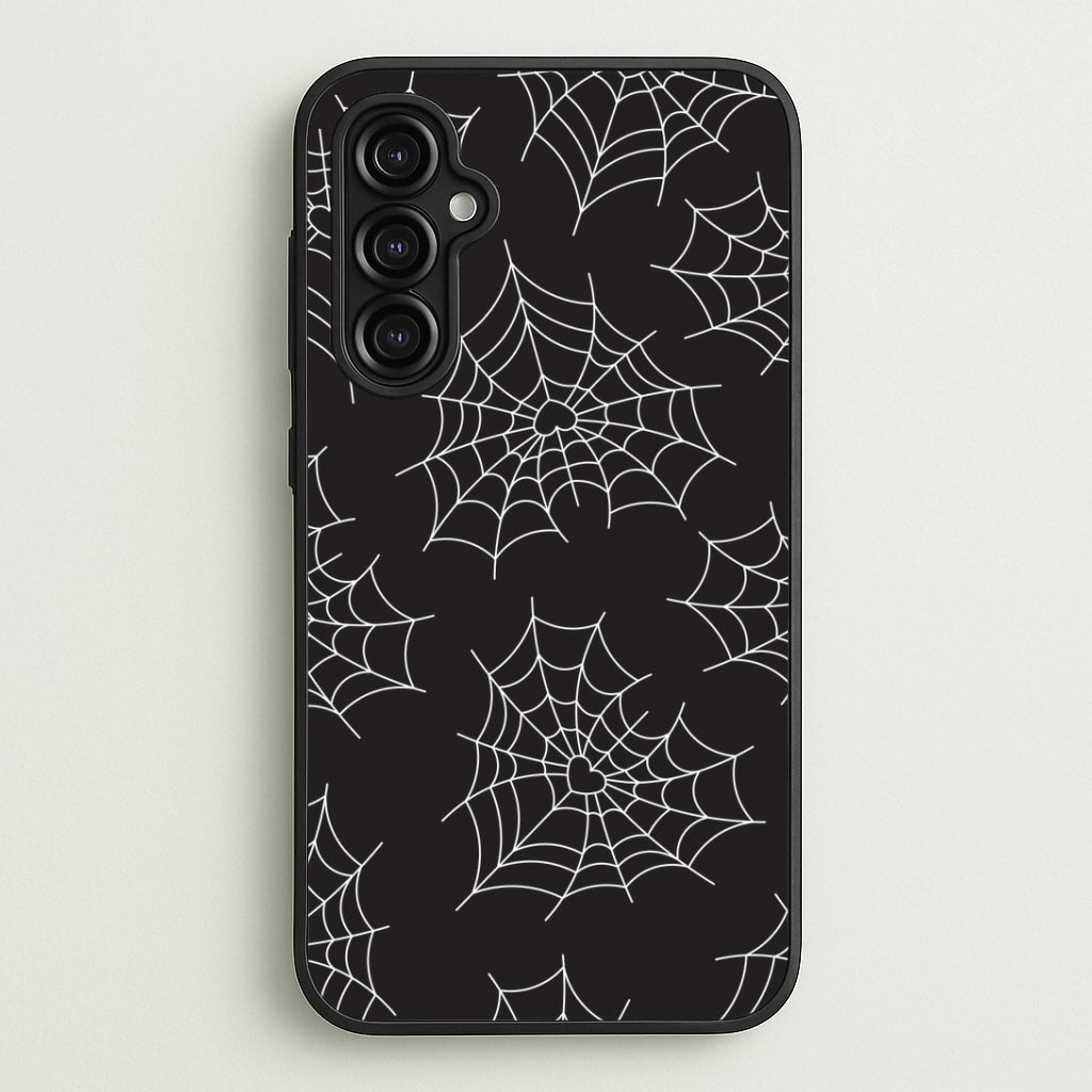 Spiderweb Hearts Pattern Galaxy A14 Case