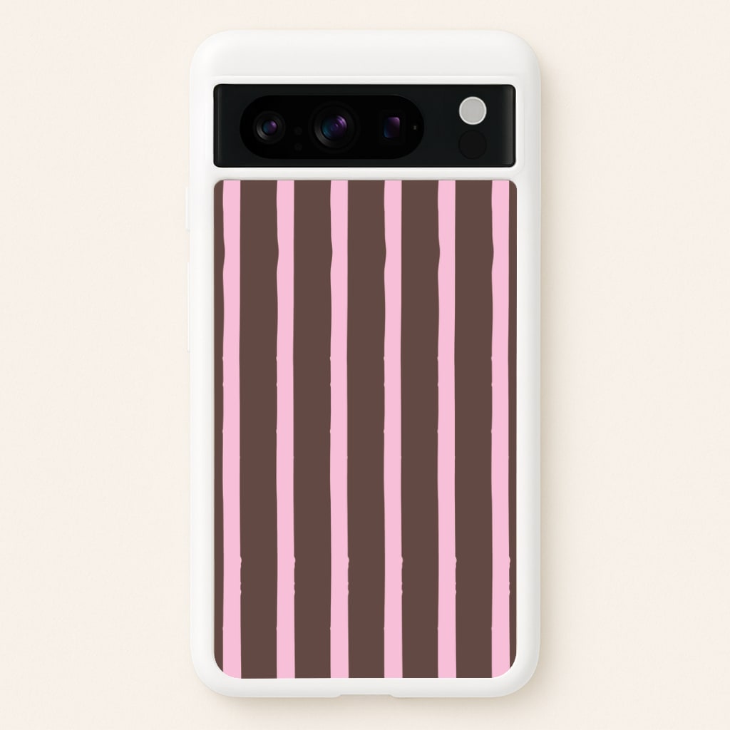 Chocolate & Strawberry Stripes Google Pixel 8 Pro Case