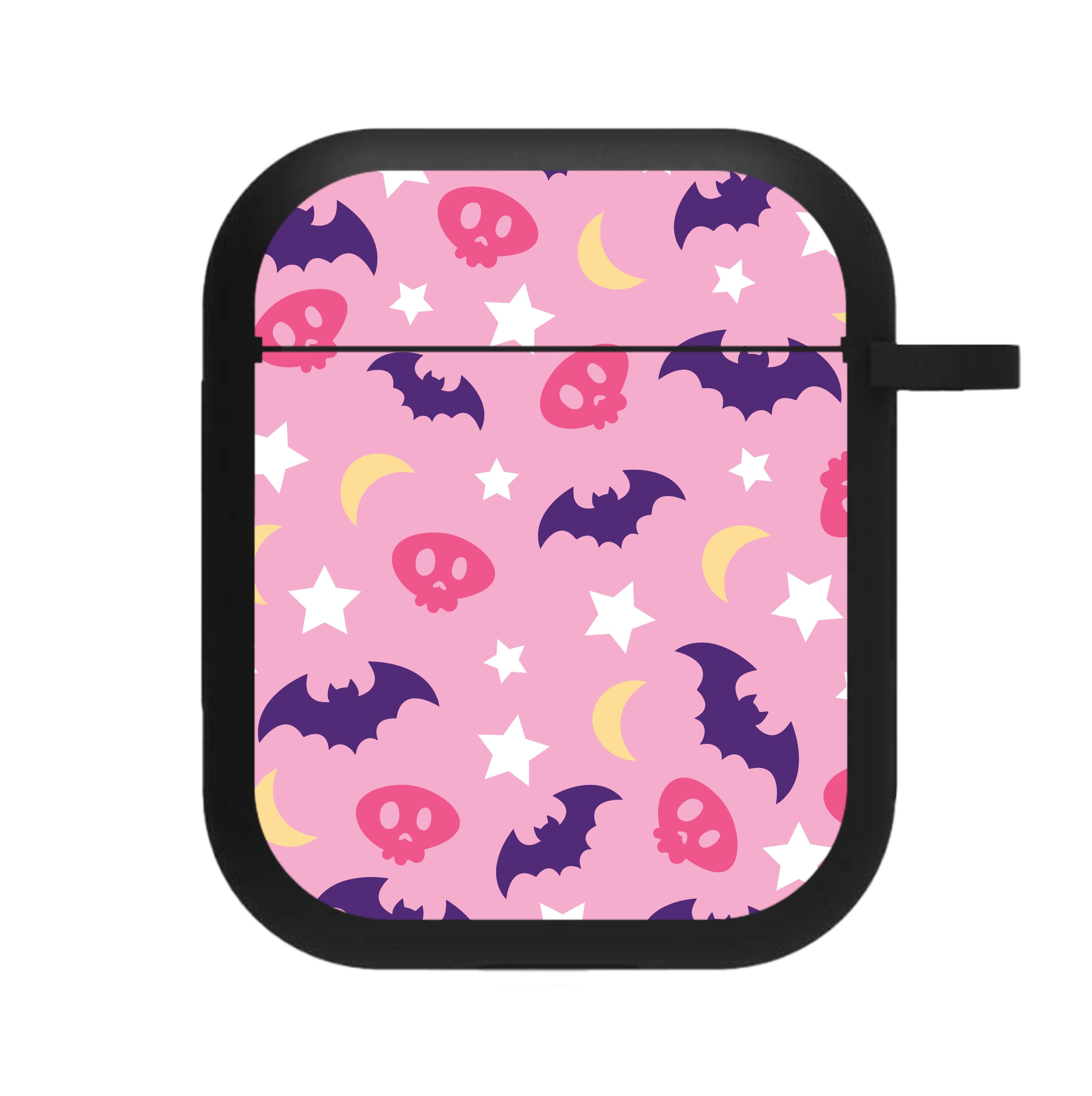 Skull, Bats And Stars Pattern AirPods Case