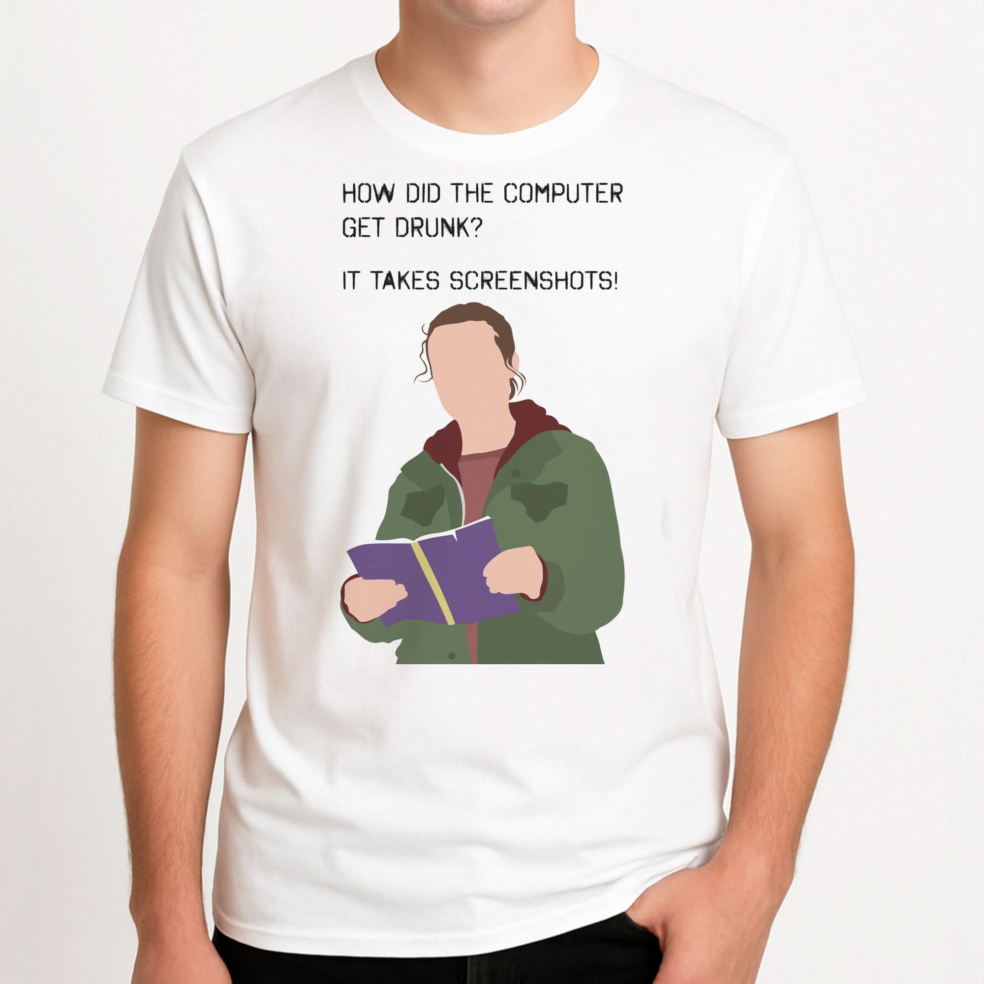 How Did The Computer Get Drunk? Mens T-Shirt