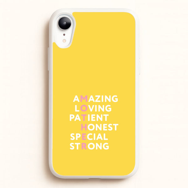 Mother Anagram iPhone XR Case