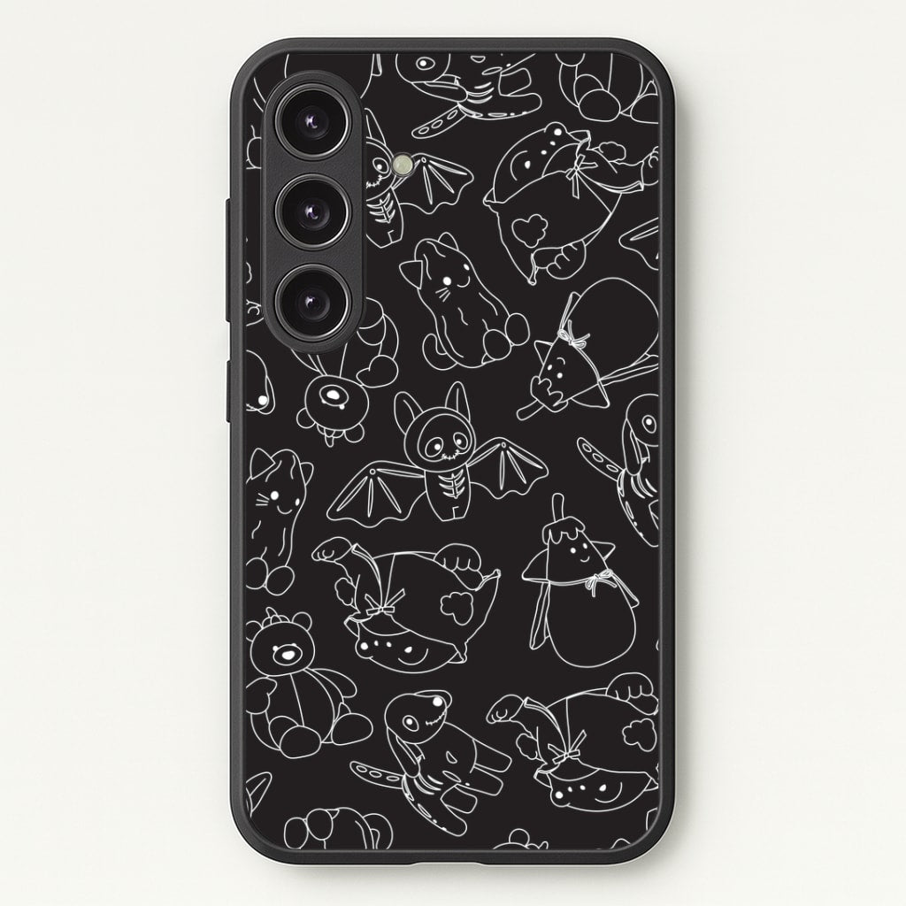 Halloween Plushies Pattern II - Halloween Galaxy S25 Plus Case