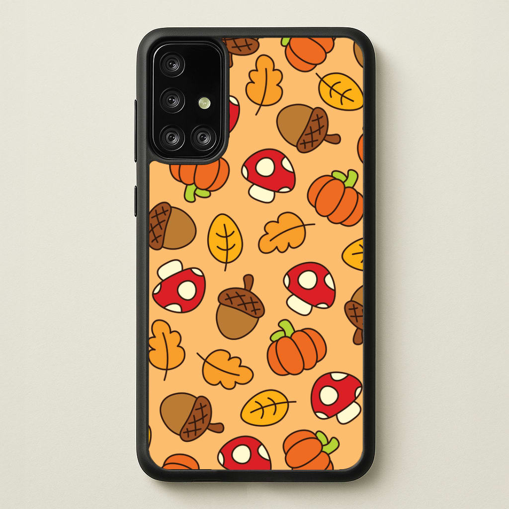 Cartoon Autumn Icons Pattern Galaxy A71 Case