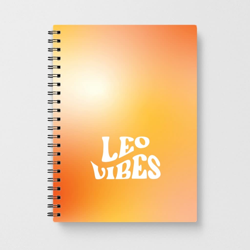 Leo Vibes Gradient Zodiac Notebook