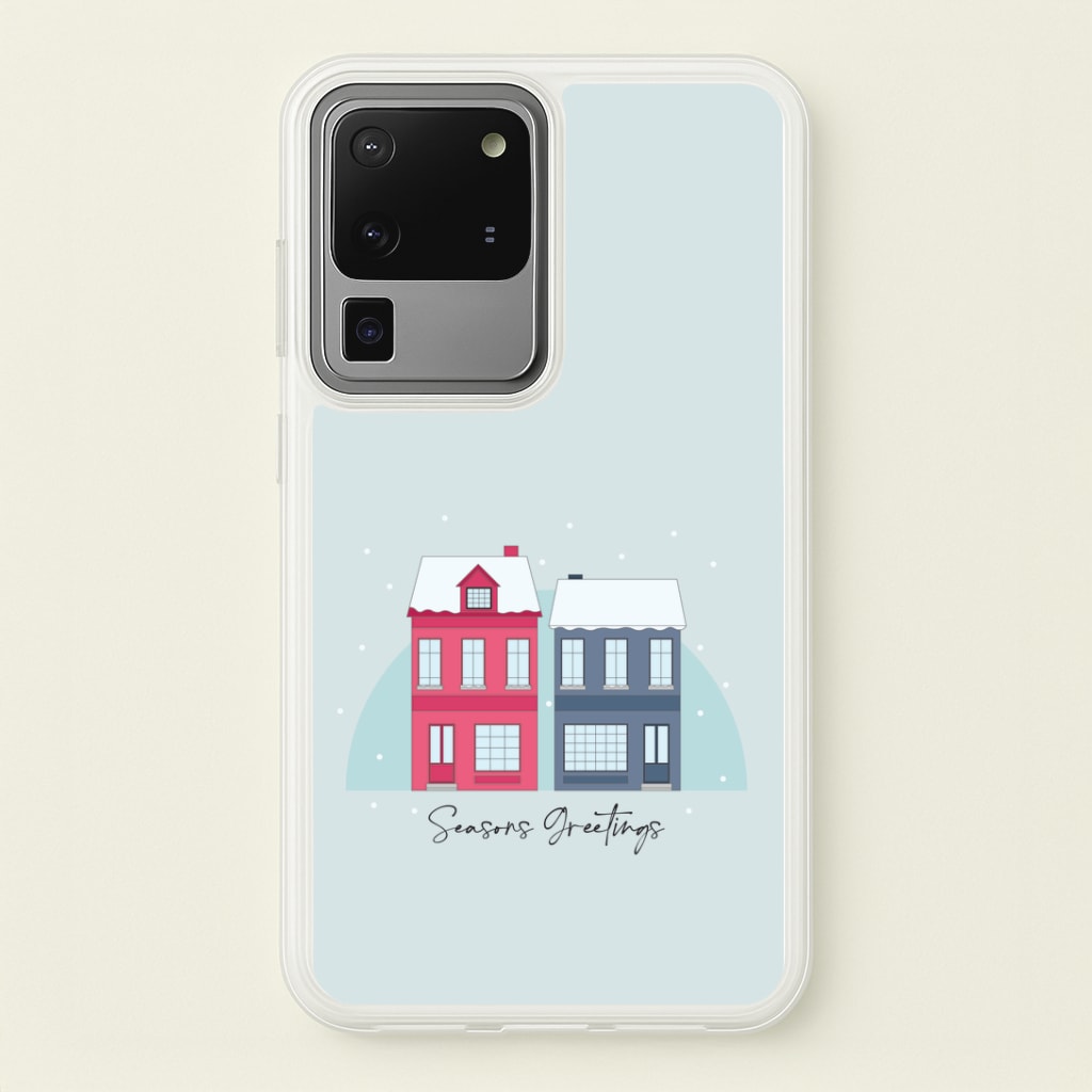 Seasons Greetings Winter Townhouses Galaxy S20 Ultra Case