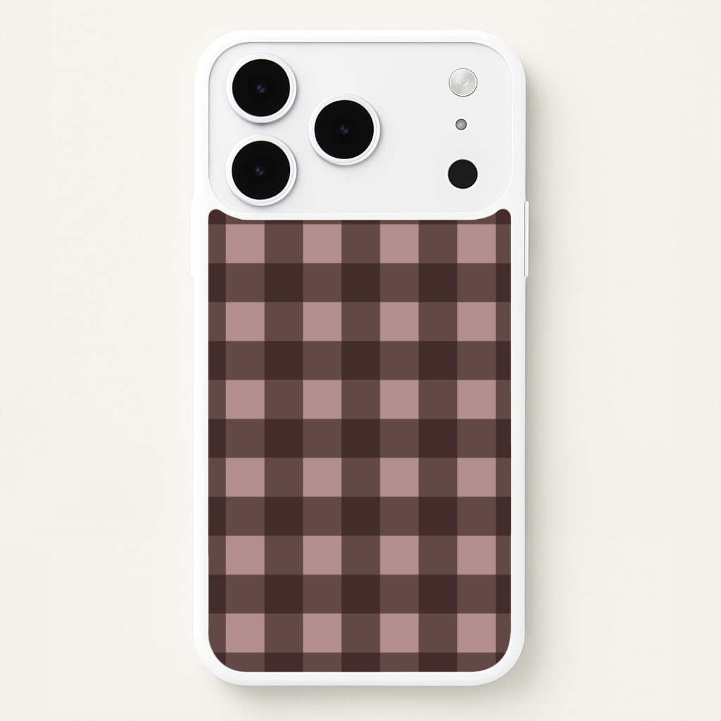 Chocolate Gingham iPhone 17 Pro Case