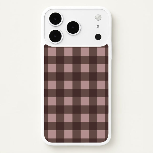 Chocolate Gingham iPhone 17 Pro Max Case