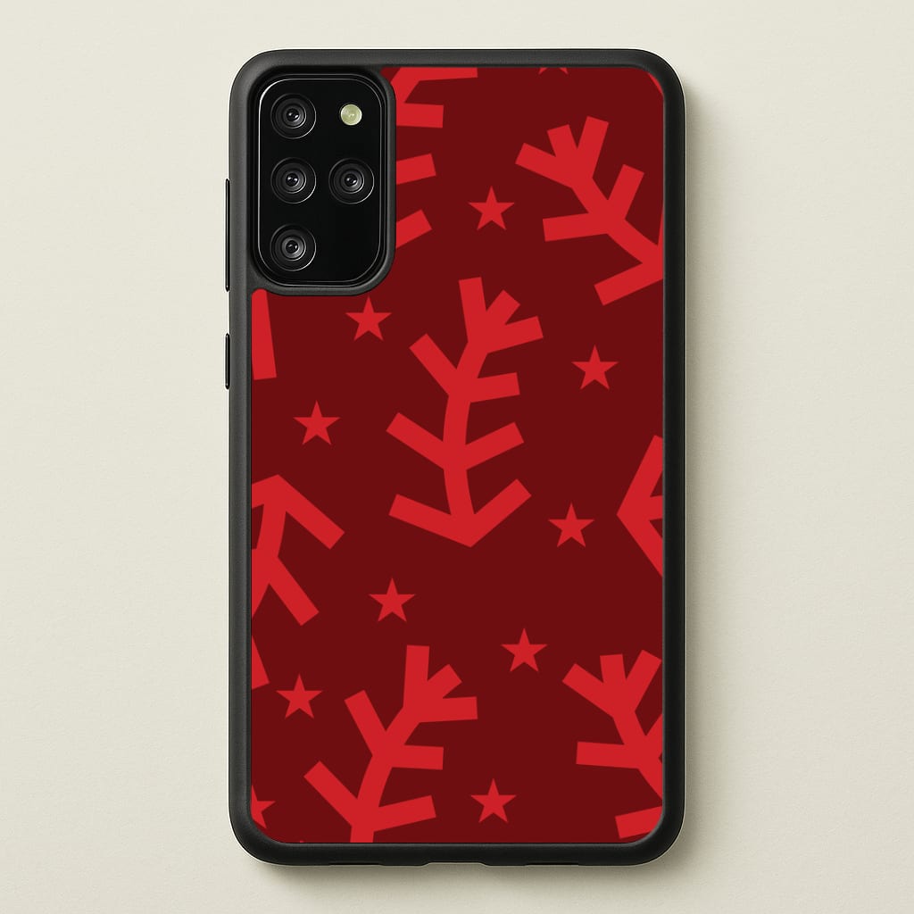 Abstract Ferns And Snowflakes Pattern Galaxy S20 Plus Case