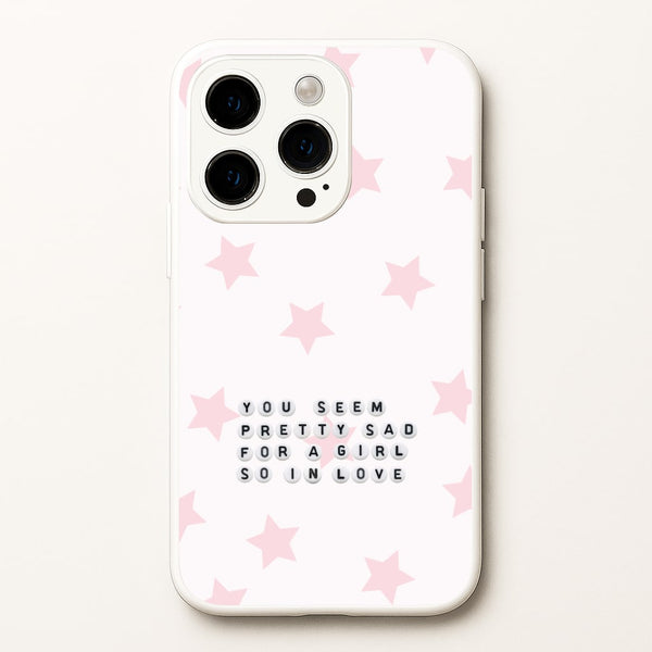 Pretty Sad Letter Beads iPhone 14 Pro Case