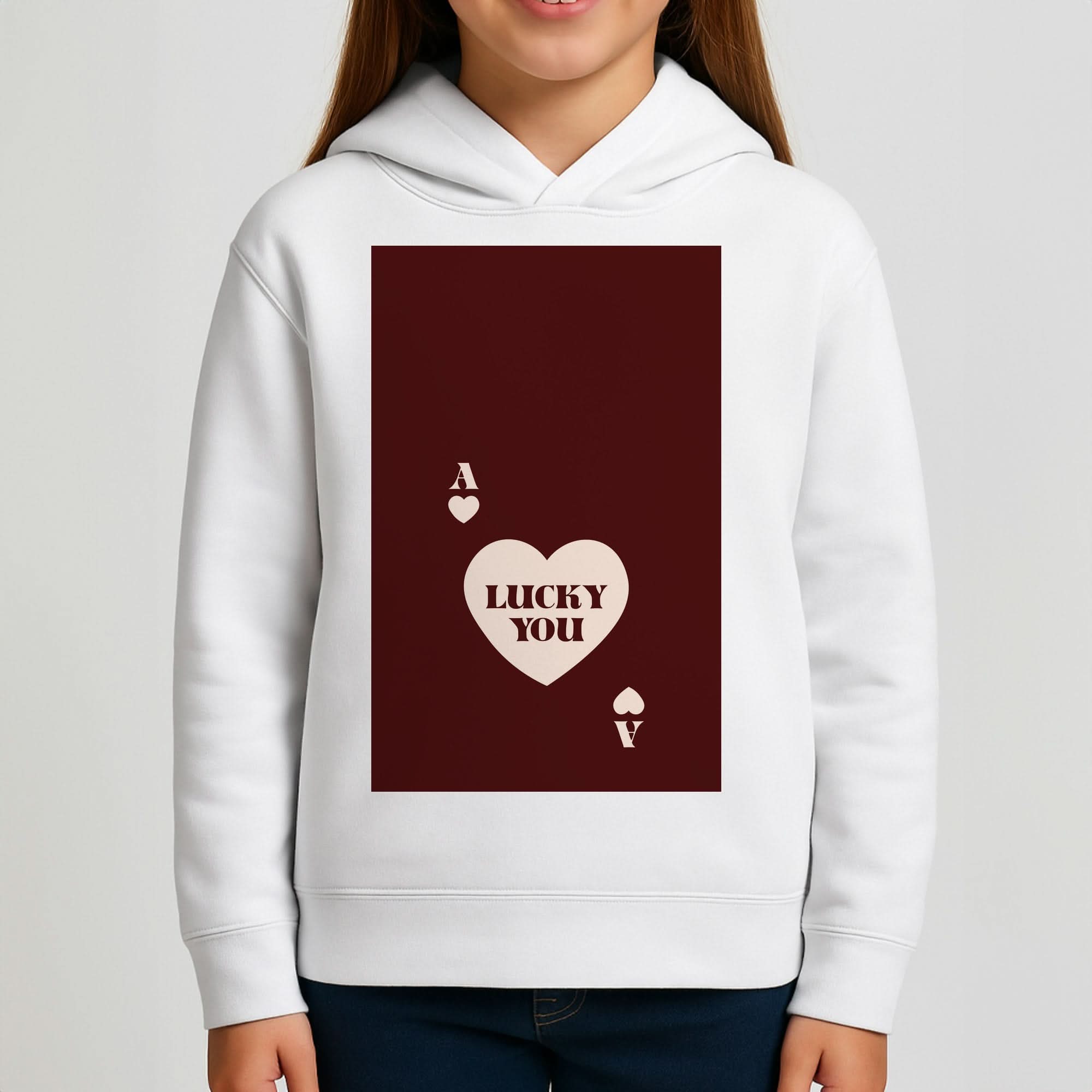 Ace Of Hearts Lucky You Girls Hoodie