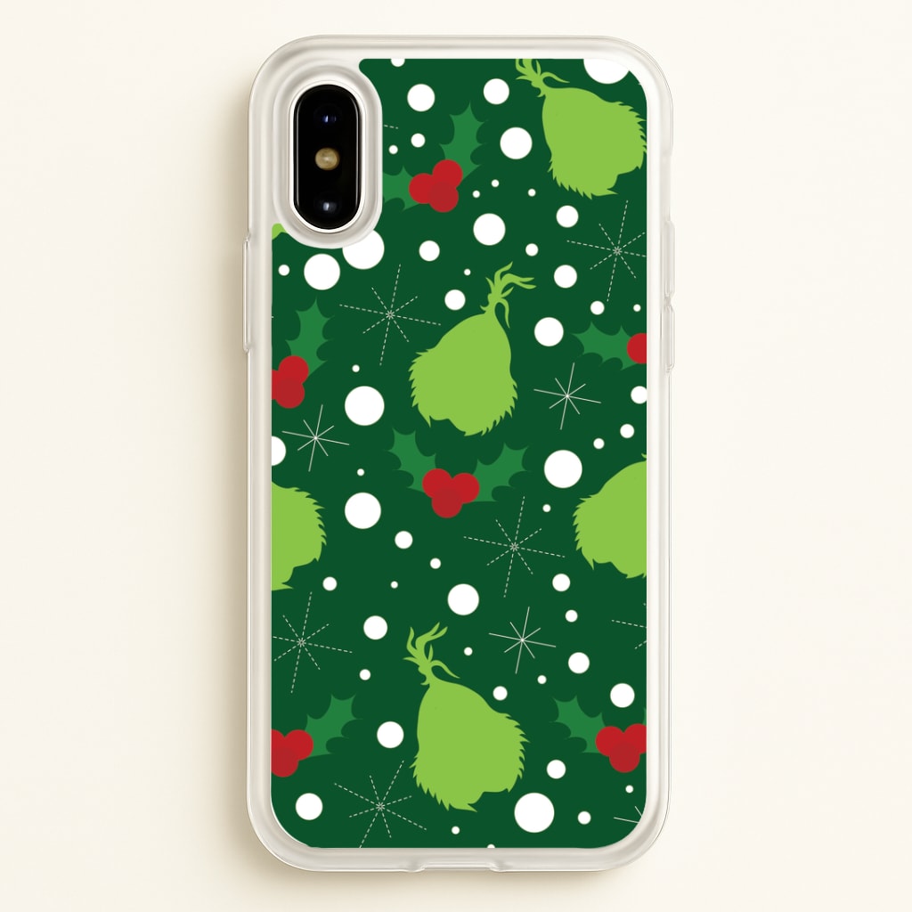 Green Creature Christmas Pattern iPhone X / XS Case