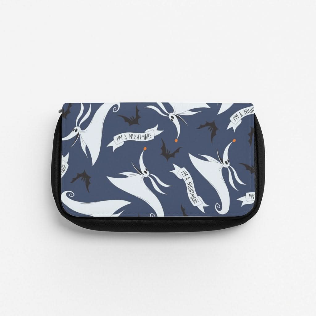 Skeleton Dog And Bats Pattern Pencil Case