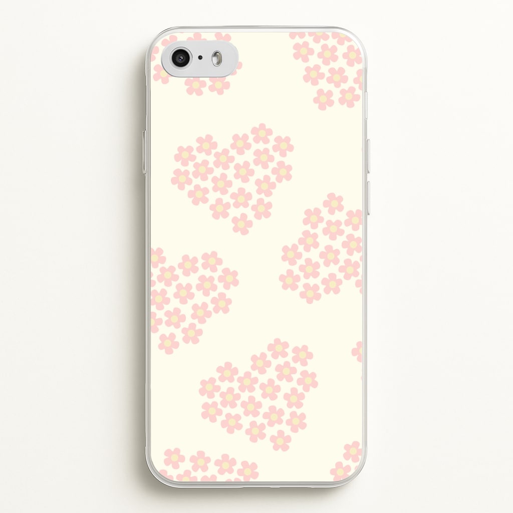 Flower Hearts Pattern iPhone 5 / 5s / SE 2016 Case