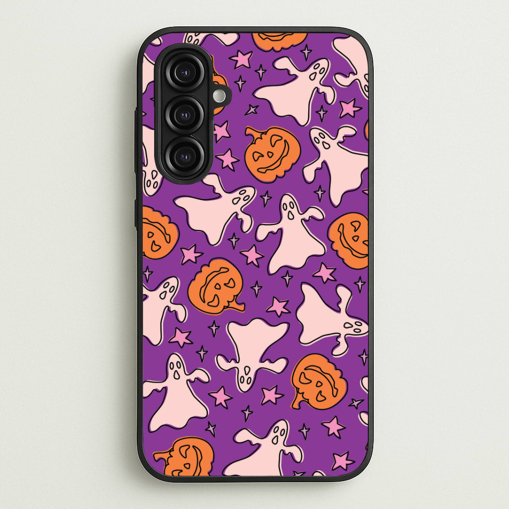 Abstract Halloween Pattern Galaxy A16 Case