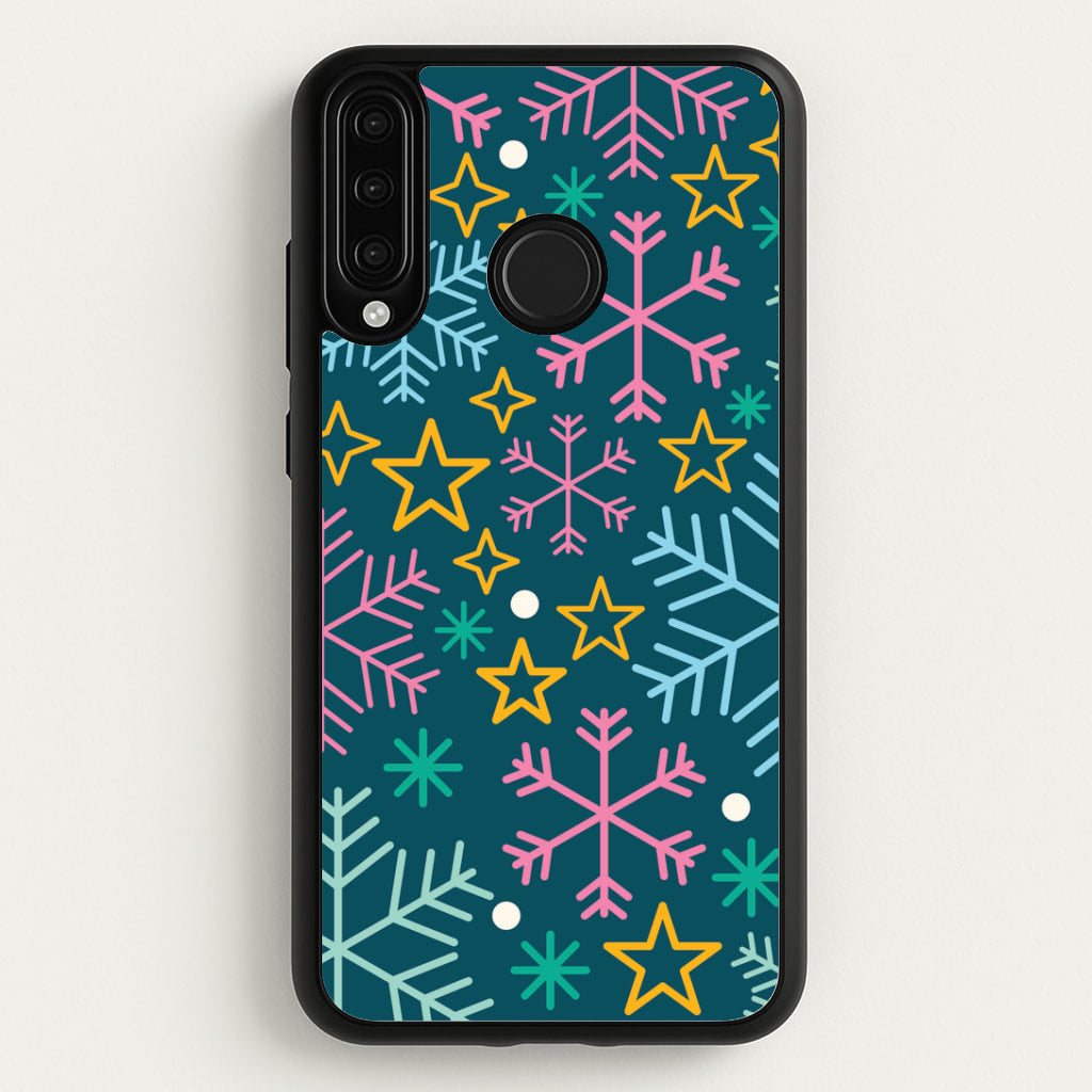 Colourful Christmas Symbols Pattern Huawei P30 Lite Case