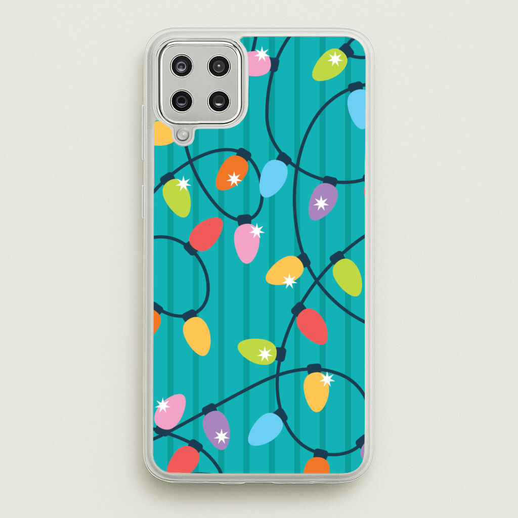 Funky Christmas Lights Pattern Galaxy A12 Case