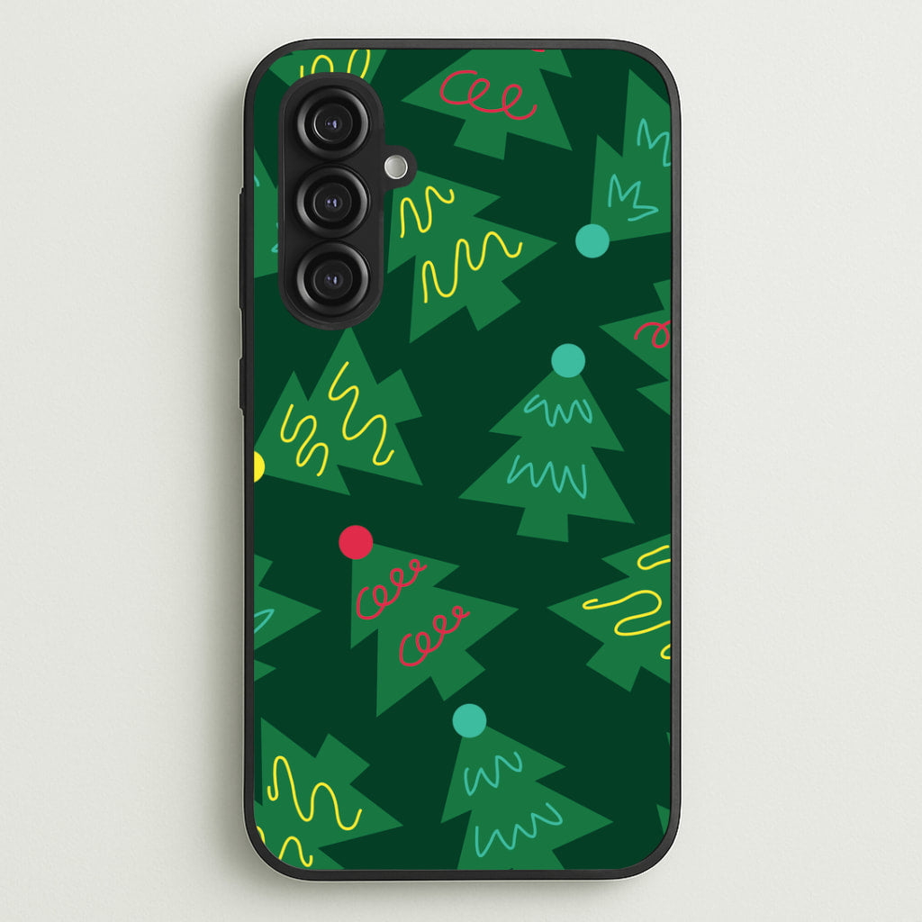 Abstract Christmas Trees Pattern Galaxy S23FE Case