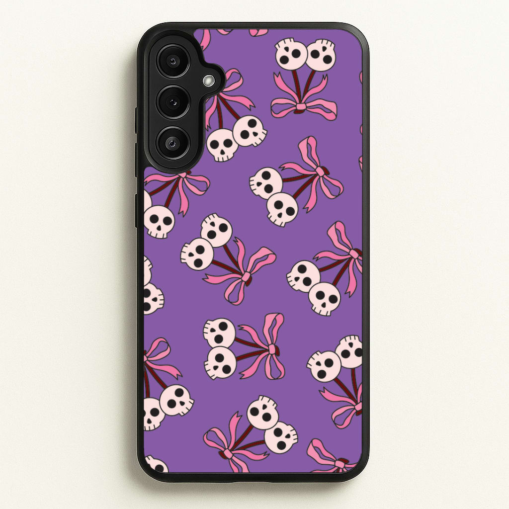 Cherry Skulls Pattern Galaxy A34 Case
