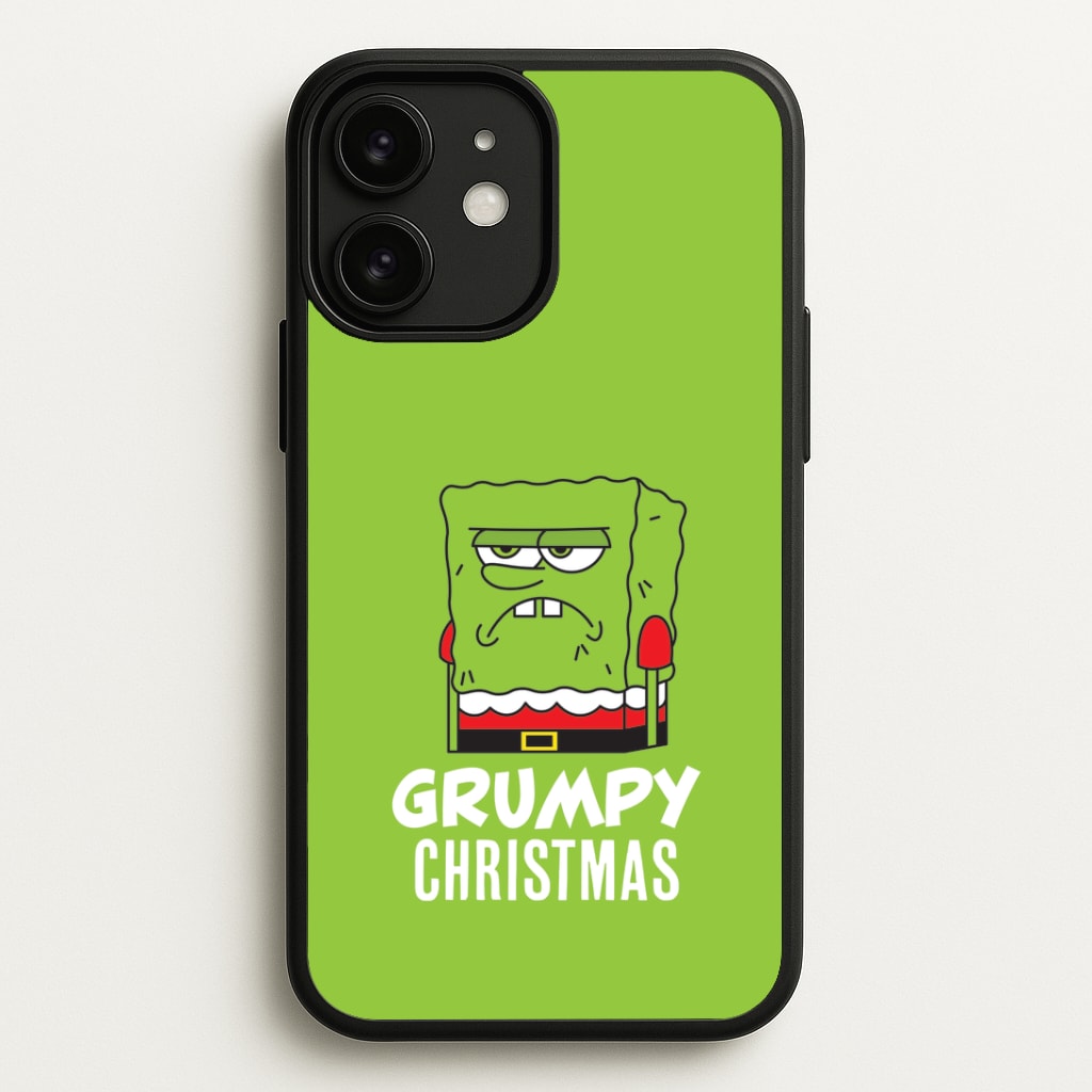 Grumpy Christmas Cartoon Sponge iPhone 11 Case