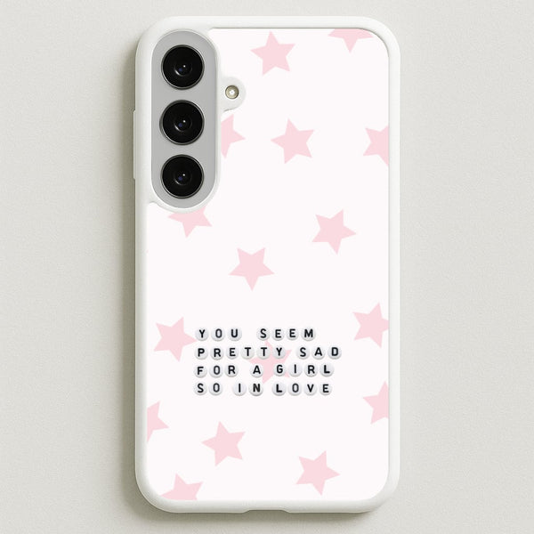 Pretty Sad Letter Beads Galaxy S25FE Case