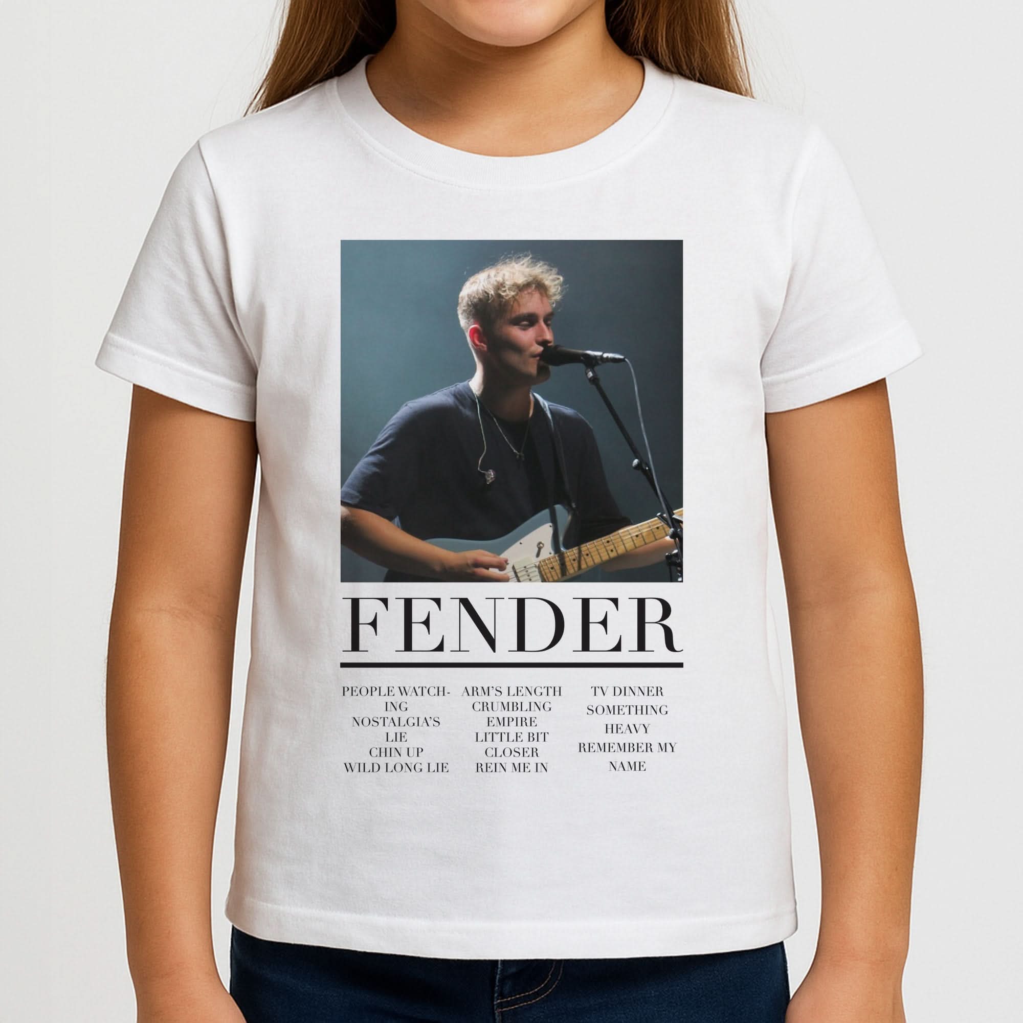 Fender Orange Song List Girls T-Shirt