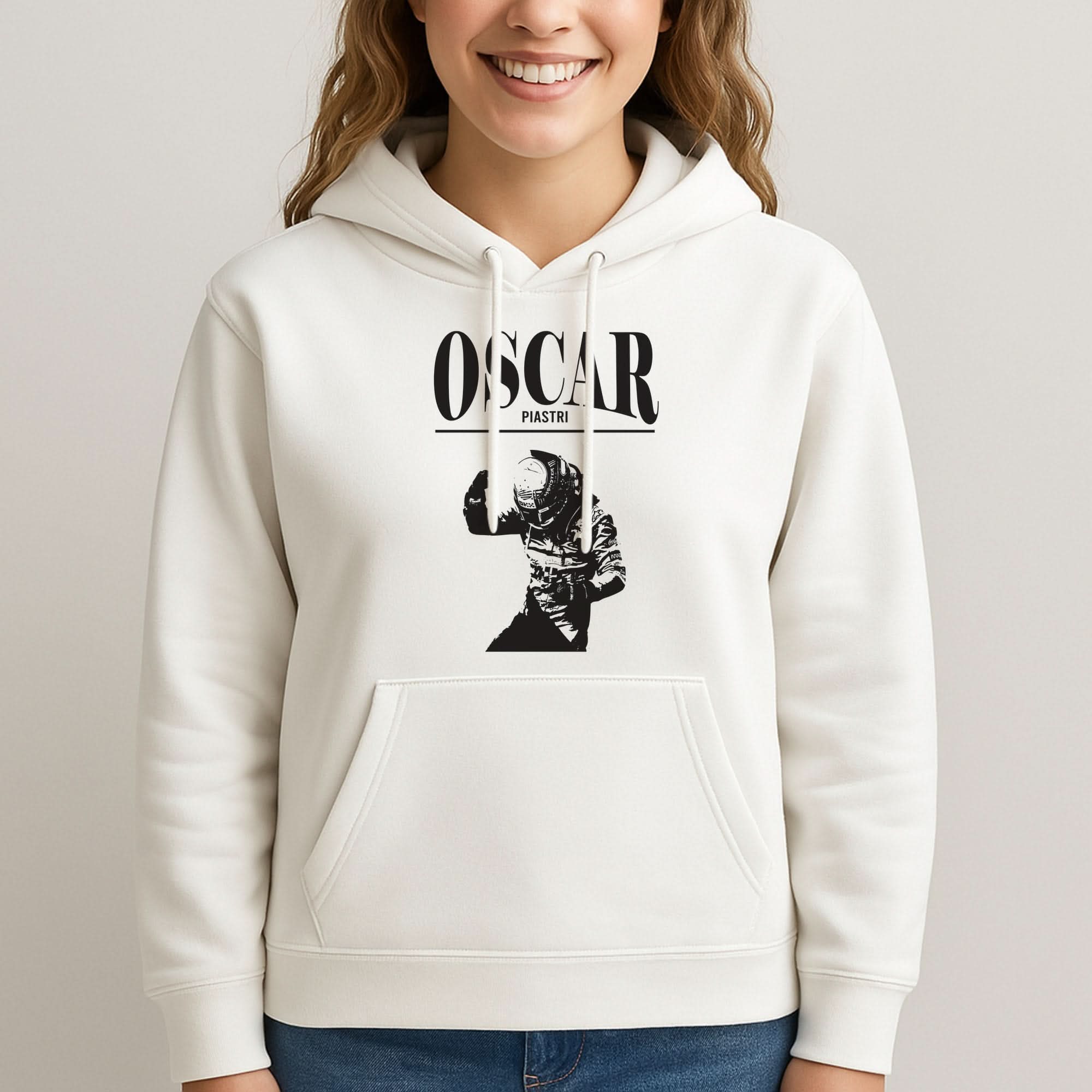 Oscar Orange And Black Womans Hooded Sweatshirt