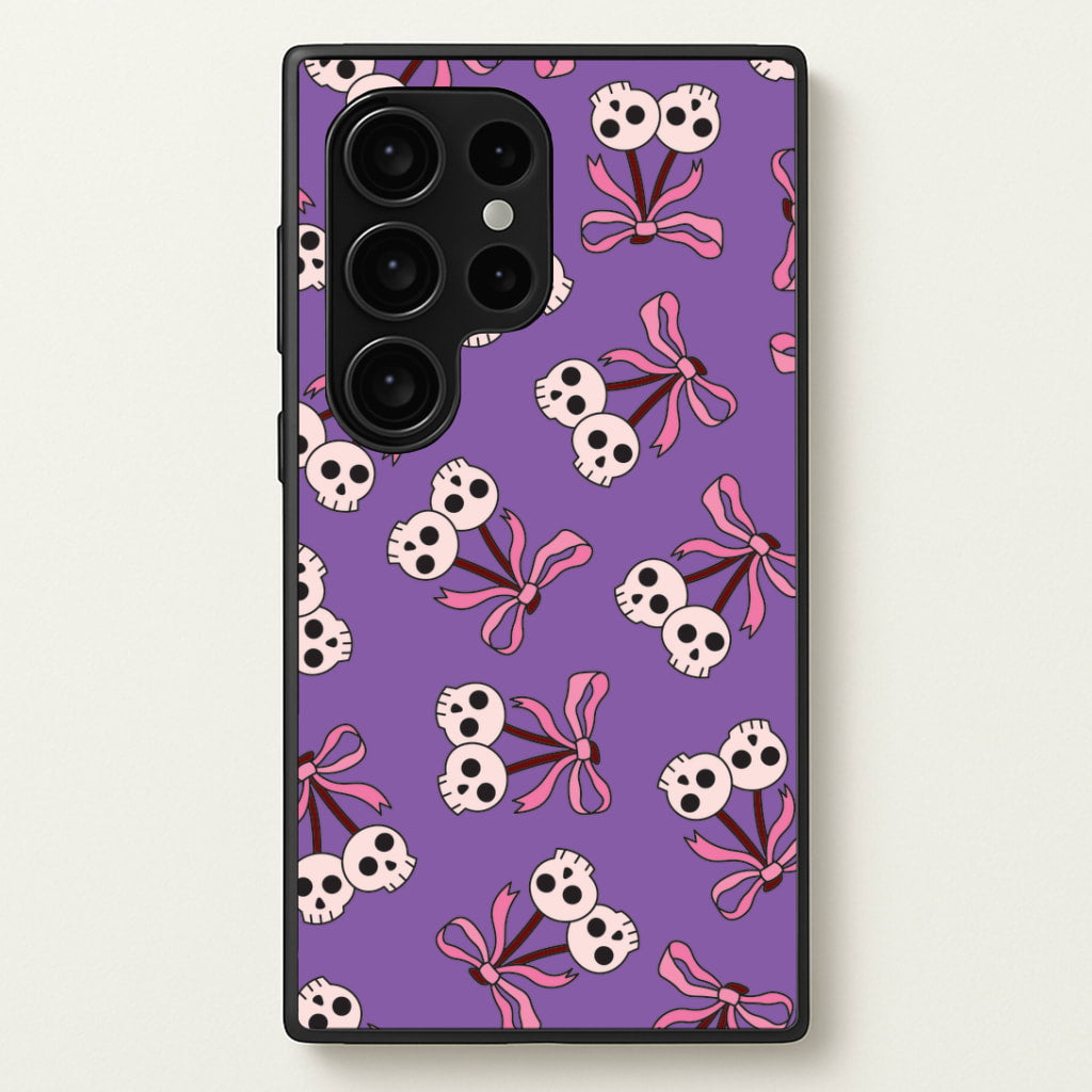 Cherry Skulls Pattern Galaxy S24 Ultra Case