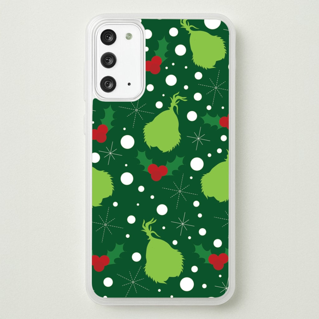 Green Creature Christmas Pattern Galaxy Note 20 Case