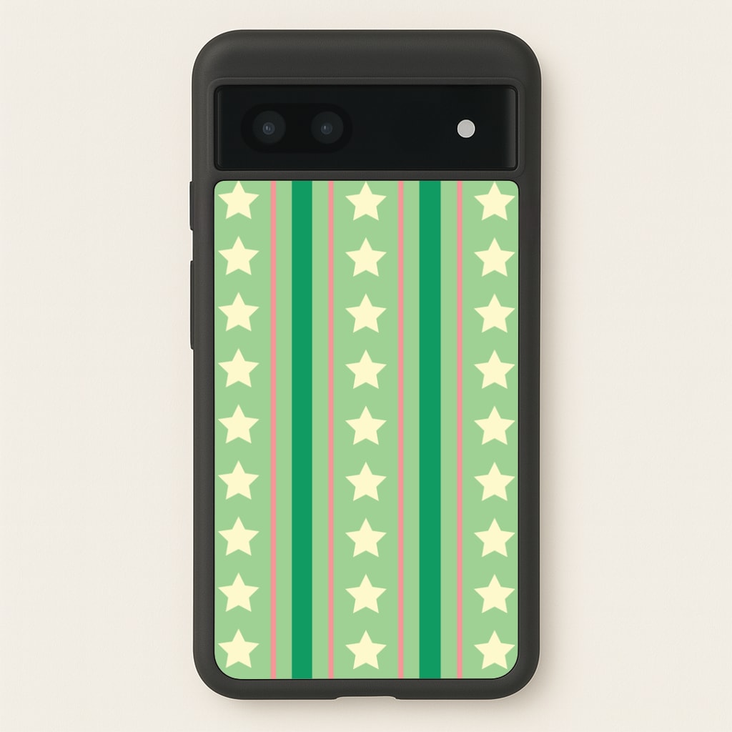 Stars And Stripes Christmas Pattern Google Pixel 6a Case