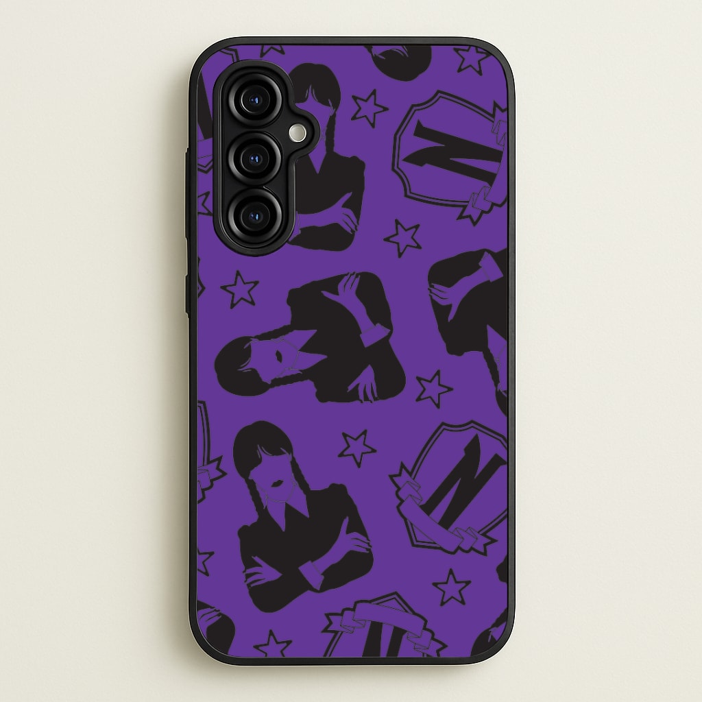 Wednesday Pattern Galaxy A54 Case