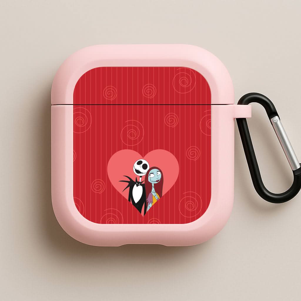 J And S Heart Pink AirPods Case