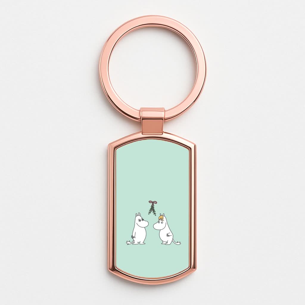 Mistletoe Mooms Rose Gold Keyring