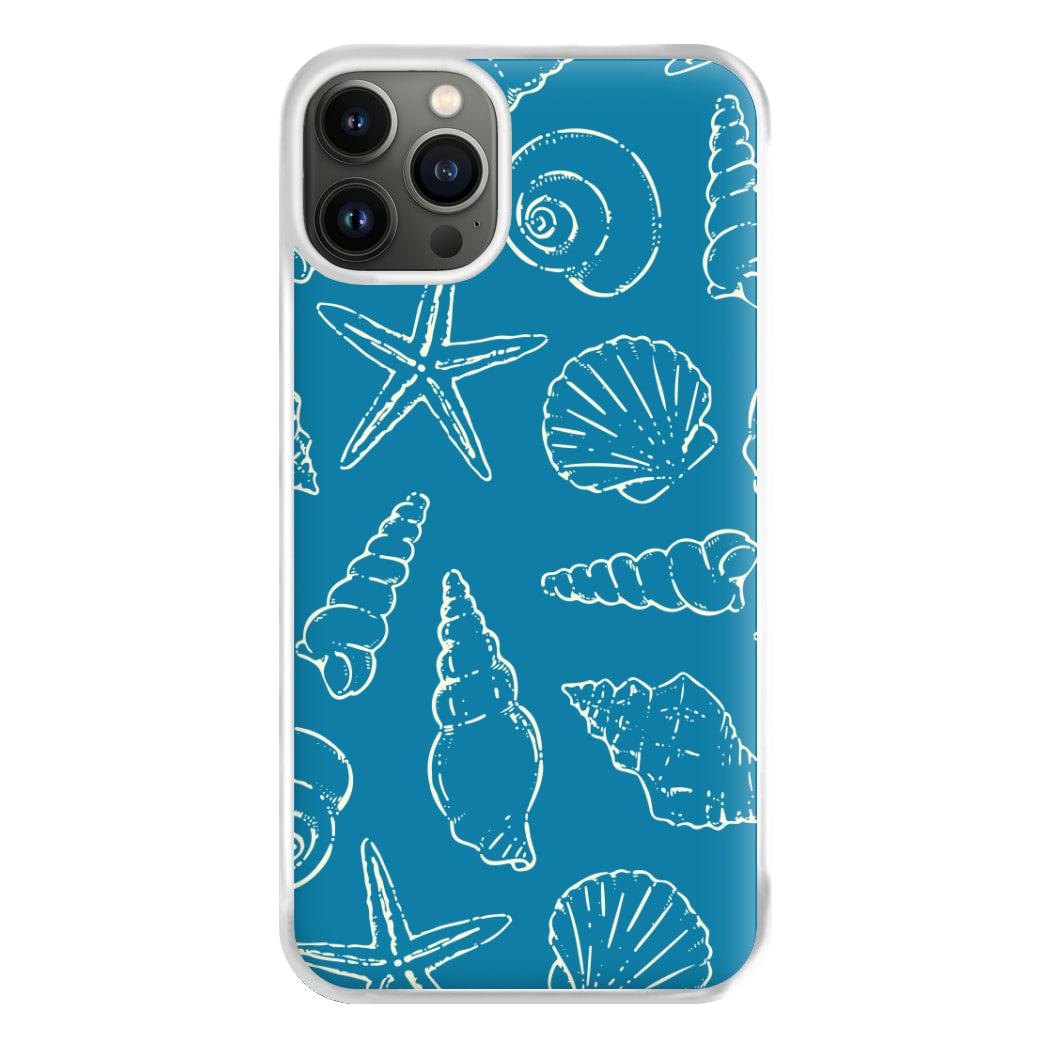Sketched Shells Pattern iPhone 13 Case