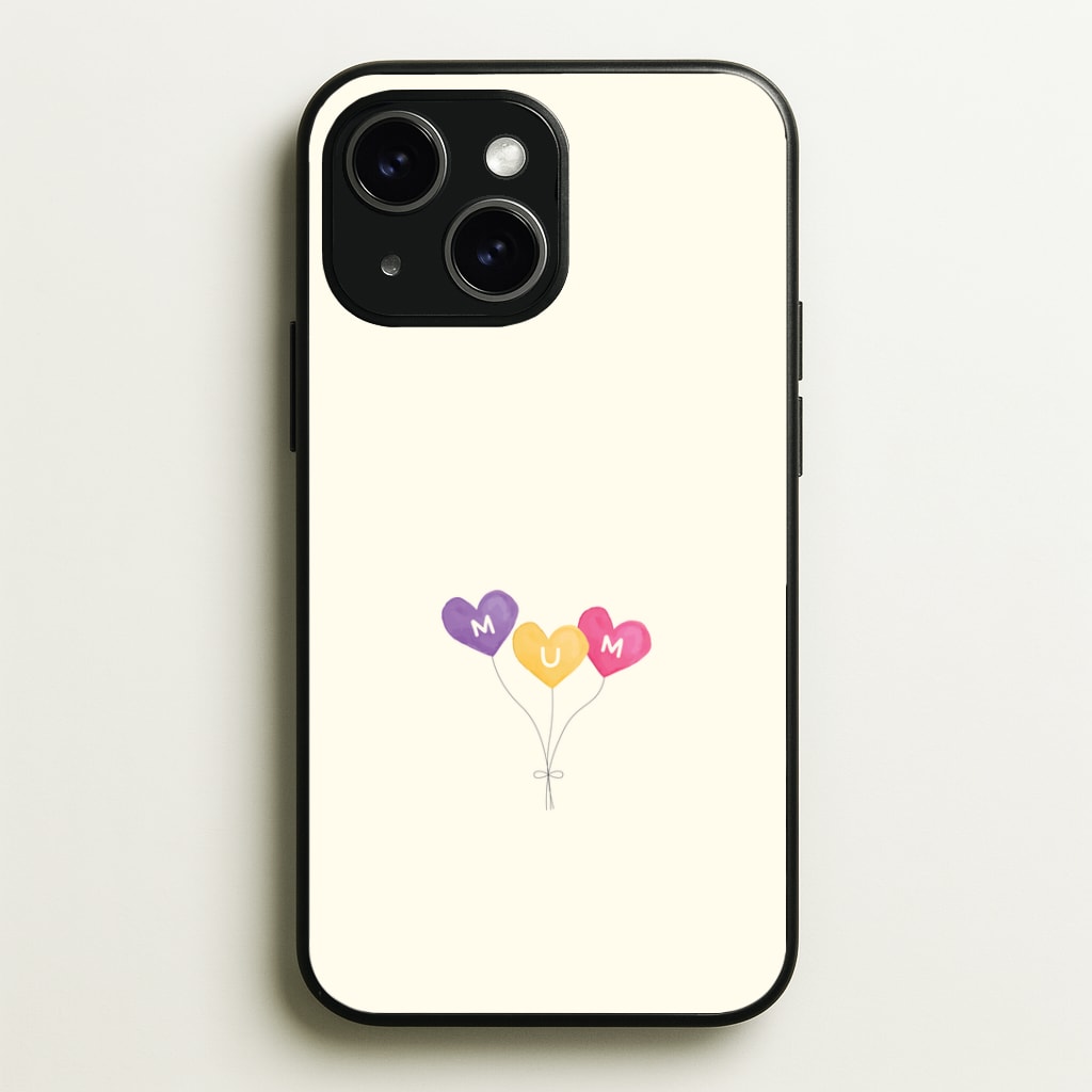 Mum Watercolour Balloons iPhone 15 Plus Case