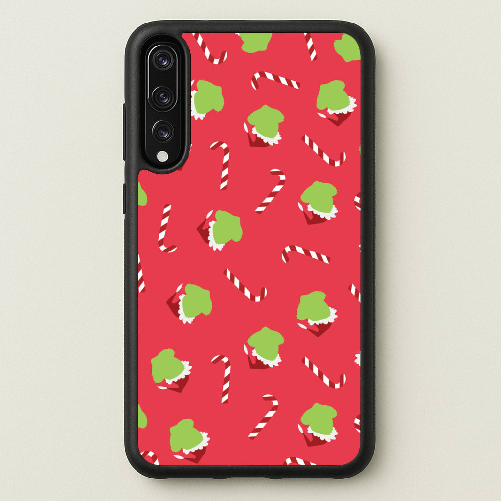 Green Creature And Candy Canes Pattern Huawei P20 Pro Case